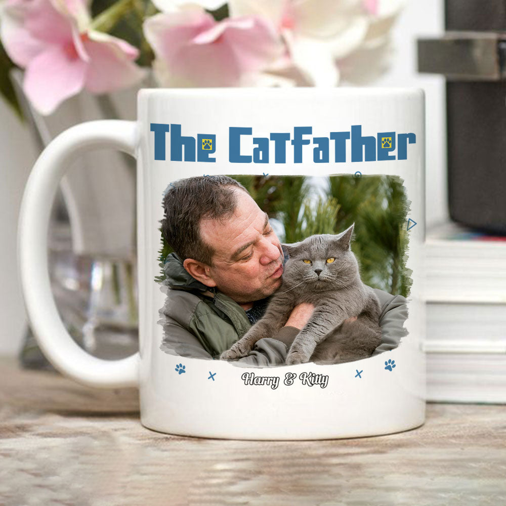 Personalized Catfather Photo Custom Coffee Mug - Ideal for Any Beverage