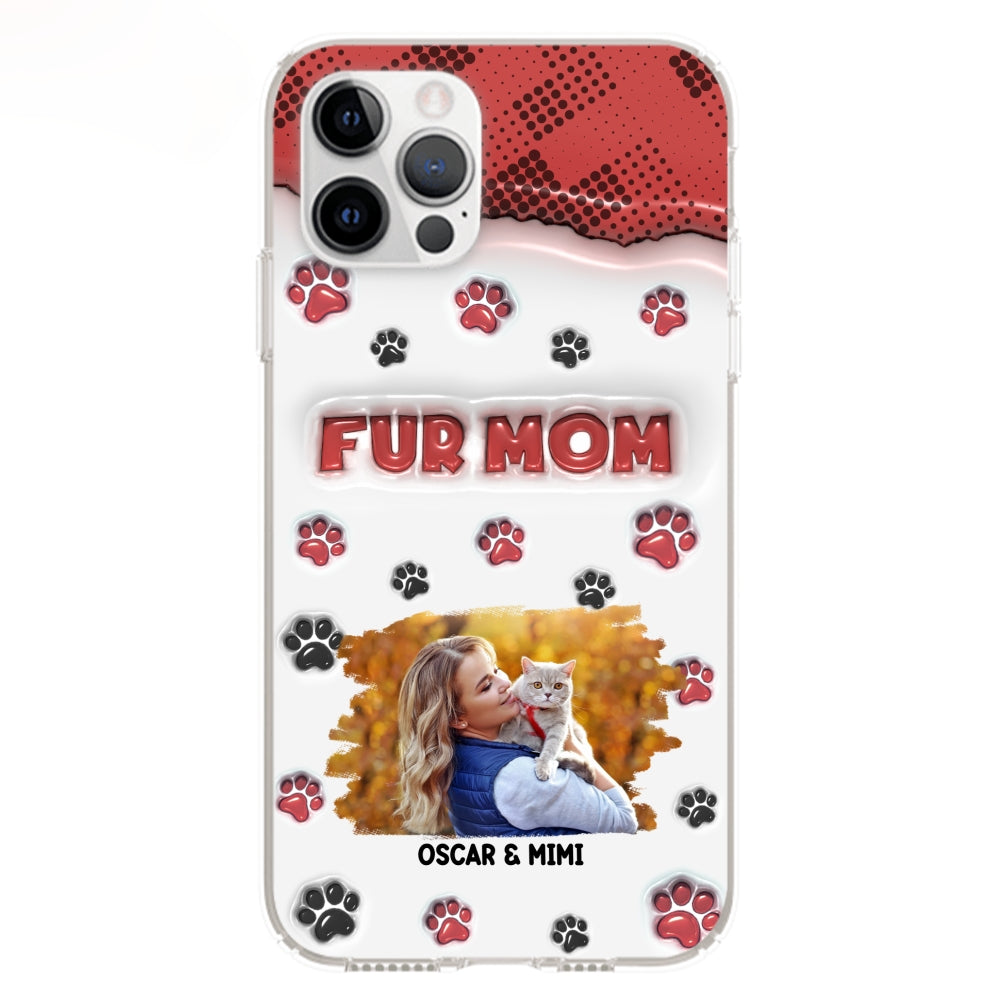 Fur Mom Personalized 3D Inflated Effect Custom Photo Phone Case