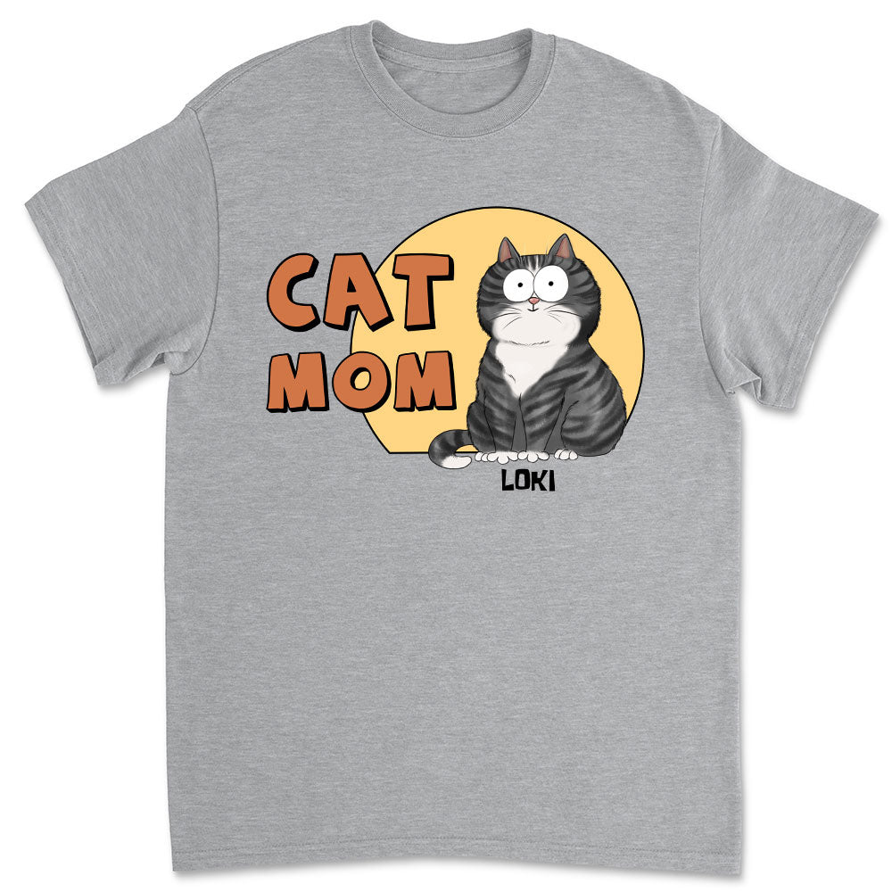 Customizable Cat Mom Circle Unisex T-shirt - Ideal Gift for Pet Lovers