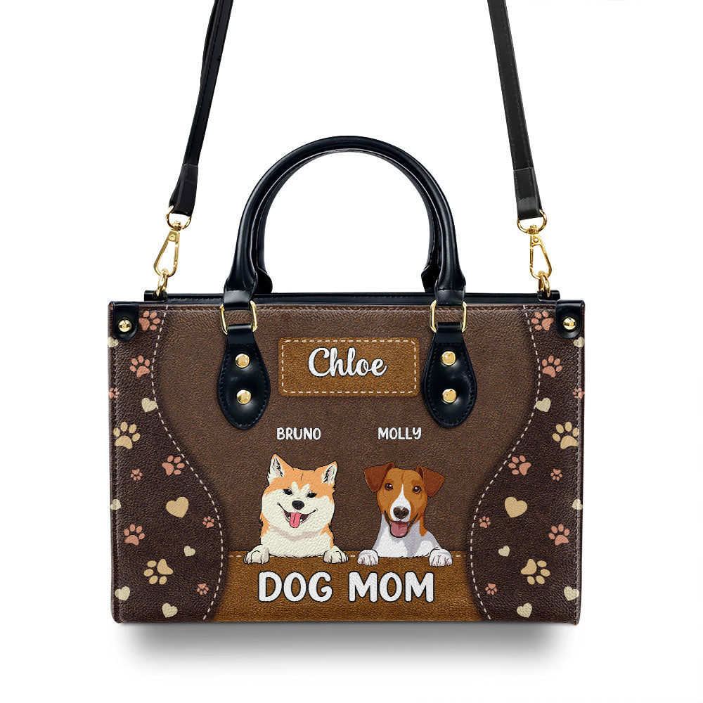 Personalized Custom Leather Handbag for Dog Moms - Show Your Love