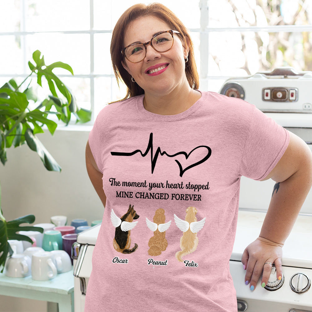 Personalized Custom Unisex Memorial T-shirt - Cherish the Moment Your Heart Stopped with Your Pet