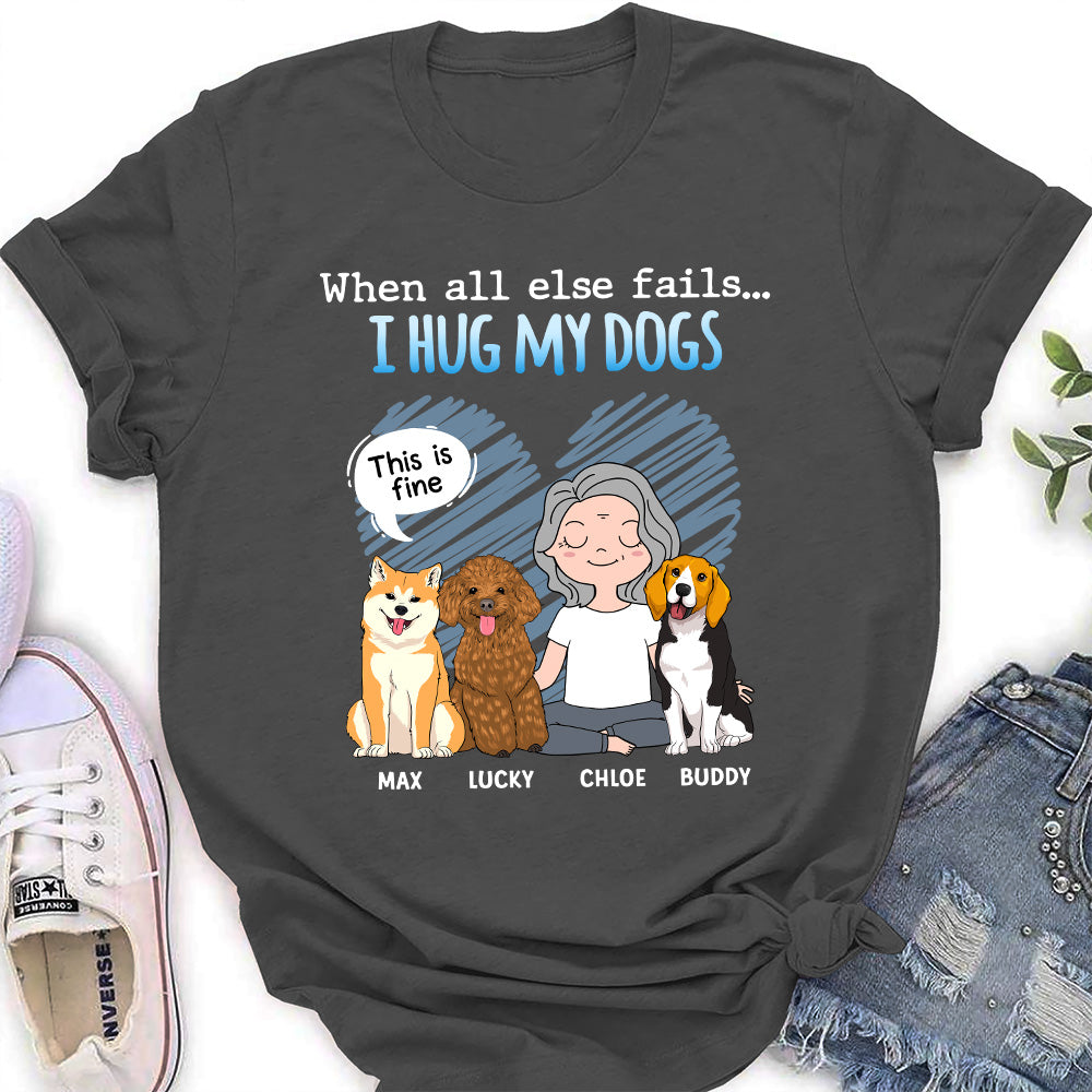 Personalized I Hug My Dog Women's T-shirt - Ideal Gift for Pet Lovers