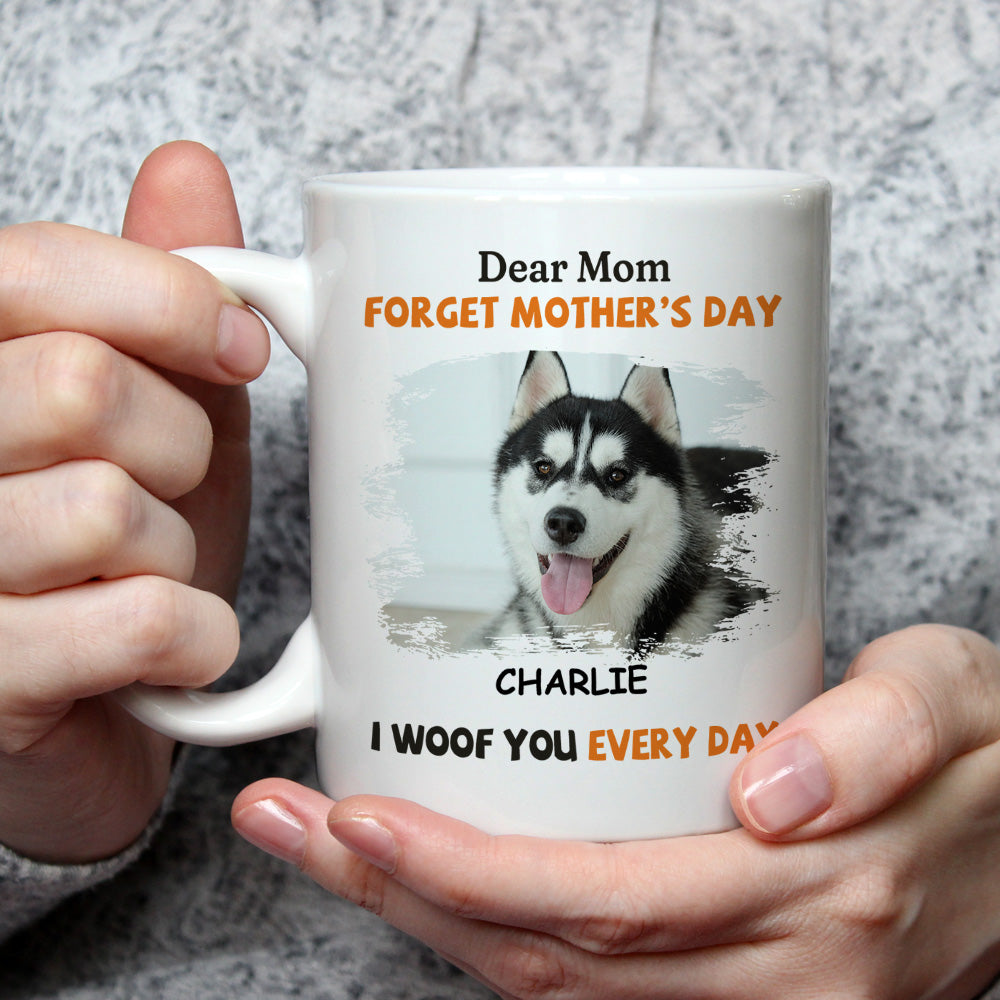 Daily Woof for Mom - Customized Personalized Coffee Mug