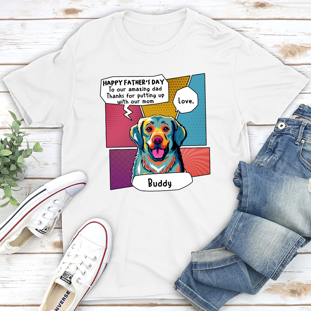Personalized Pop Art Custom Unisex T-shirt for Amazing Moms and Dads