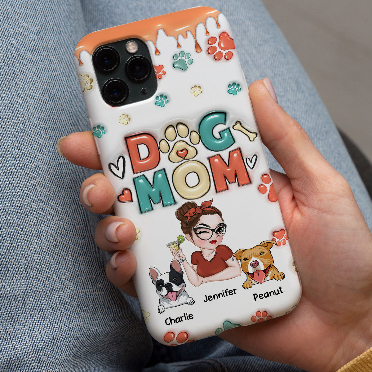 My Adorable Dog - Personalized 3D Inflated Effect Custom Phone Case