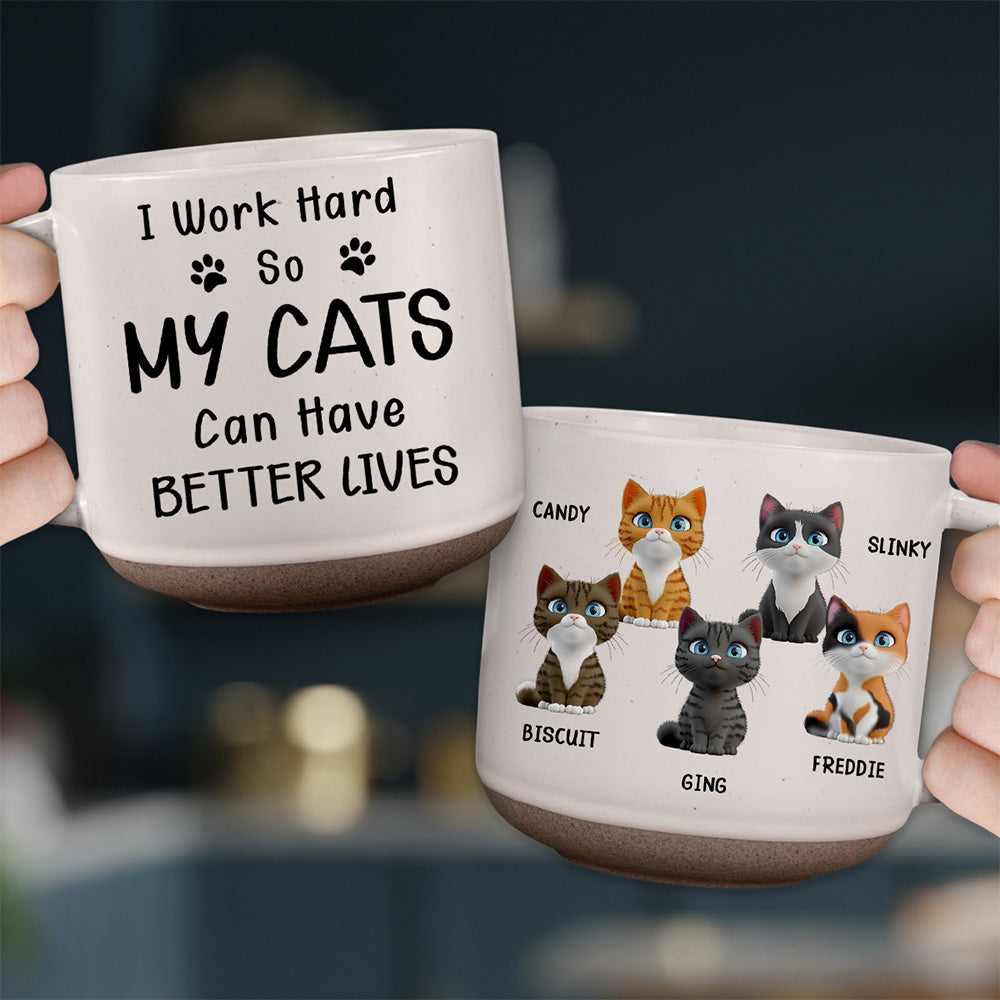 Personalized Custom Ceramic Mug for a Better Cat - Lover's Life