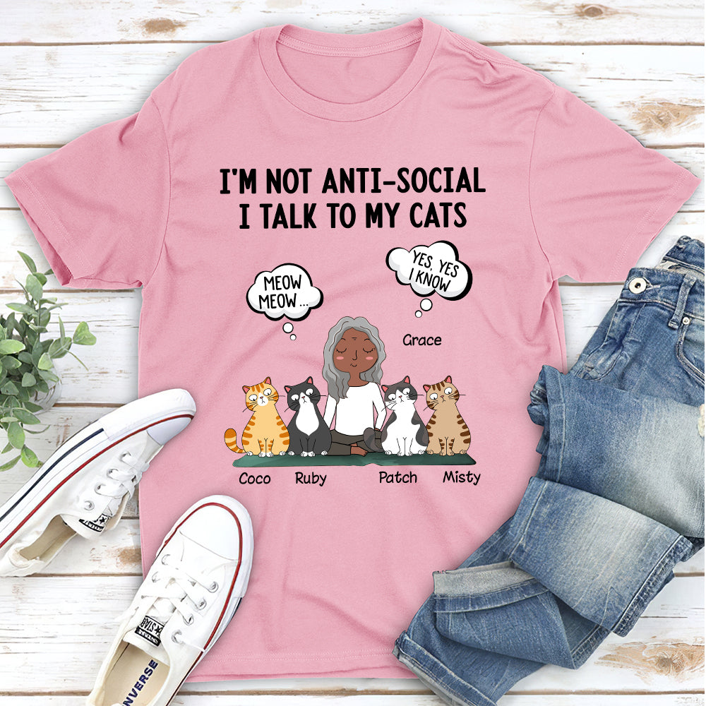 Personalized 'Cats Rule My Life' Unisex T - shirt for Cat Lovers