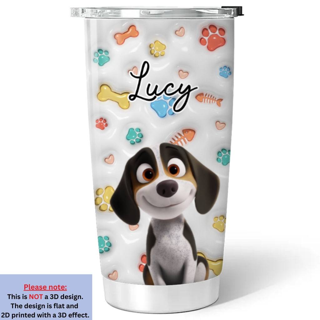 Personalized 3D Inflated Effect Cute Fur Baby Tumbler - Ideal for Any Occasion