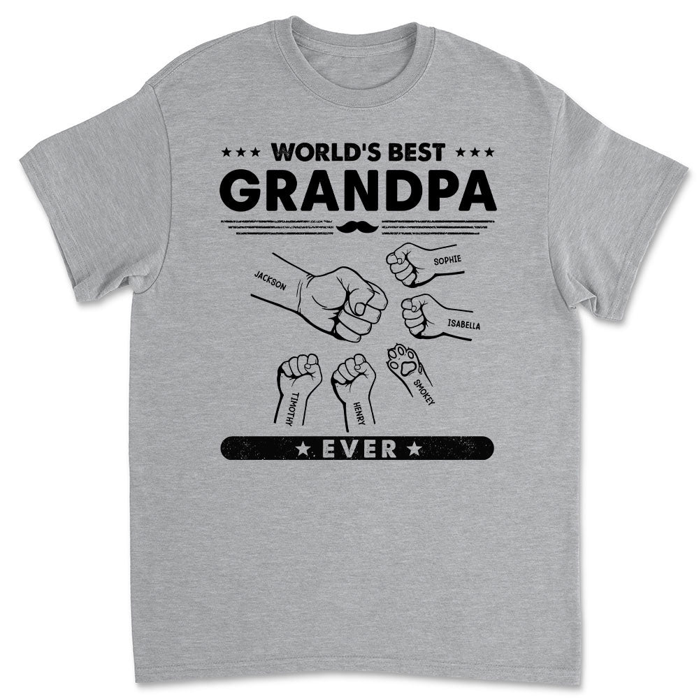 Customizable Grandpa Title Personalized Unisex T - shirt for Pet Lovers
