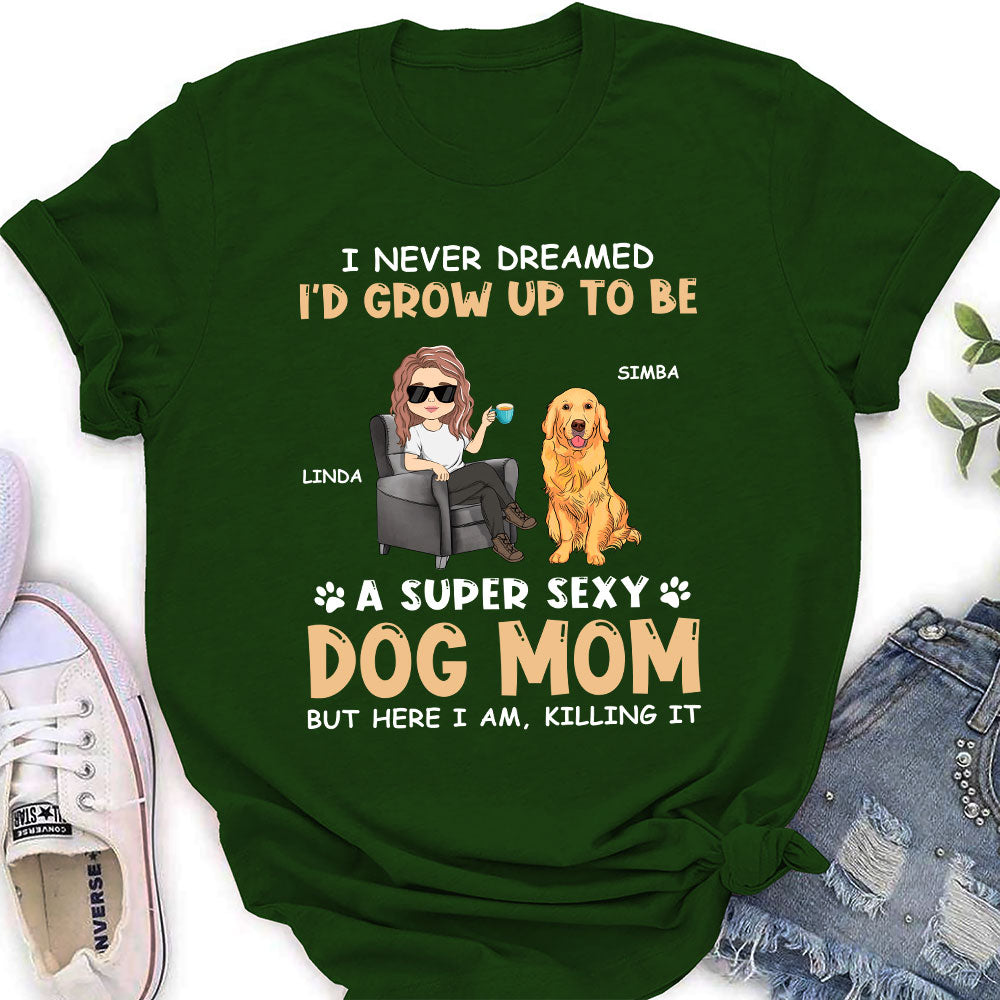 Sexy Personalized Custom Women's Dad Mom 2 T-shirt - Ideal Gift for Pet Lovers