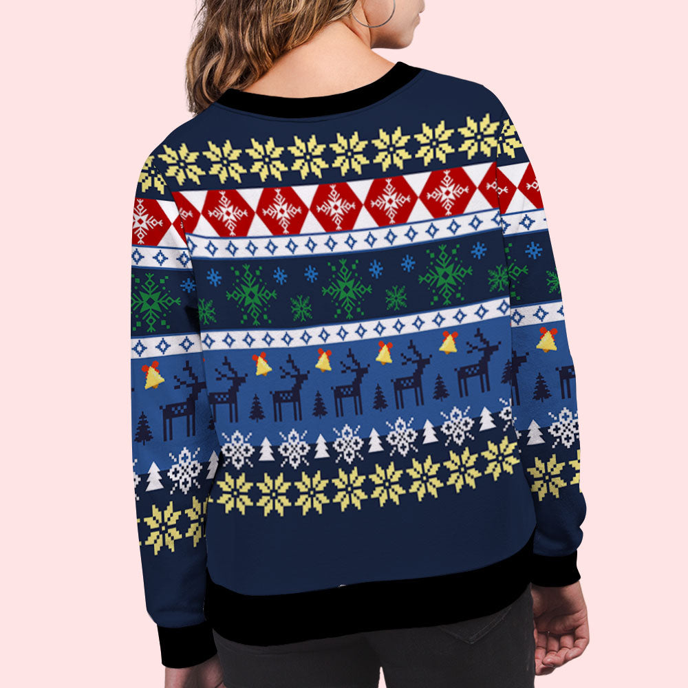 Personalized Custom All-Over-Print Christmas Dog Sweatshirt - Ideal Gift for Dog Lovers