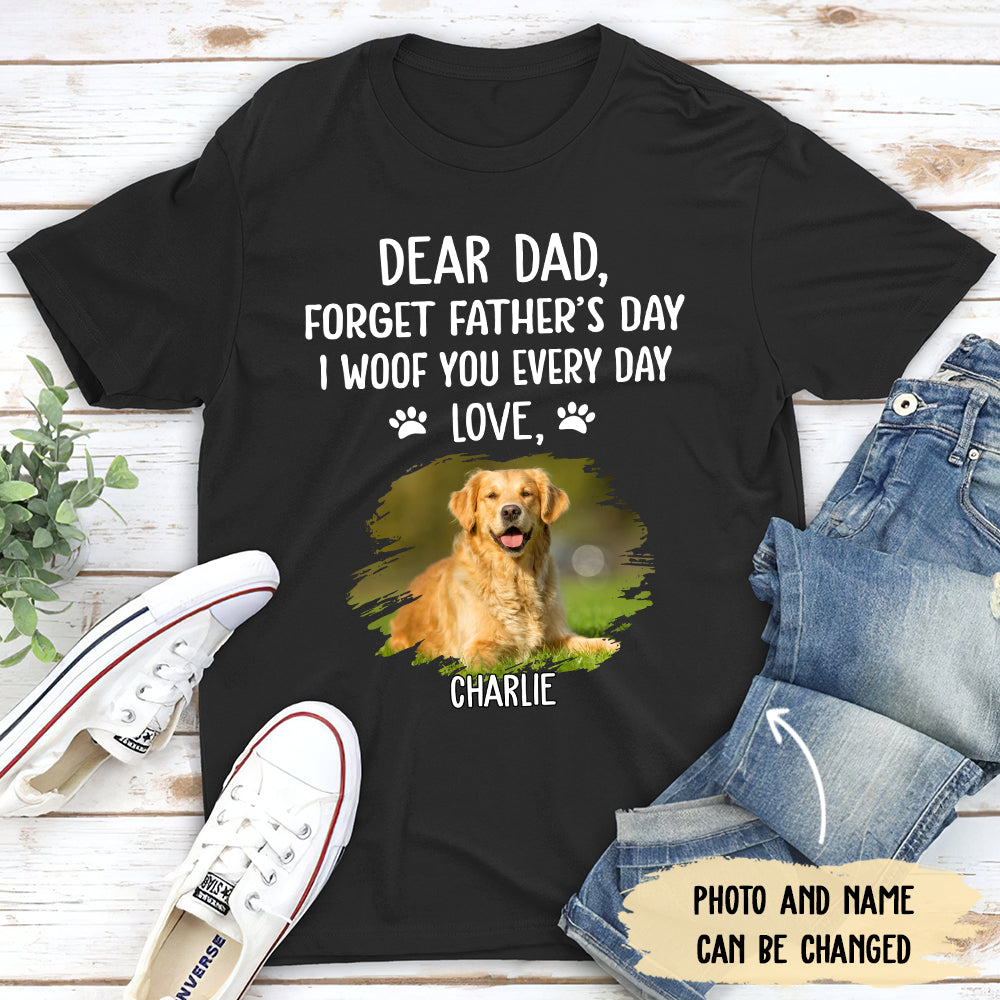 I Woof You Personalized Custom Unisex Dog Photo T-Shirt - Ideal Gift for Pet Lovers