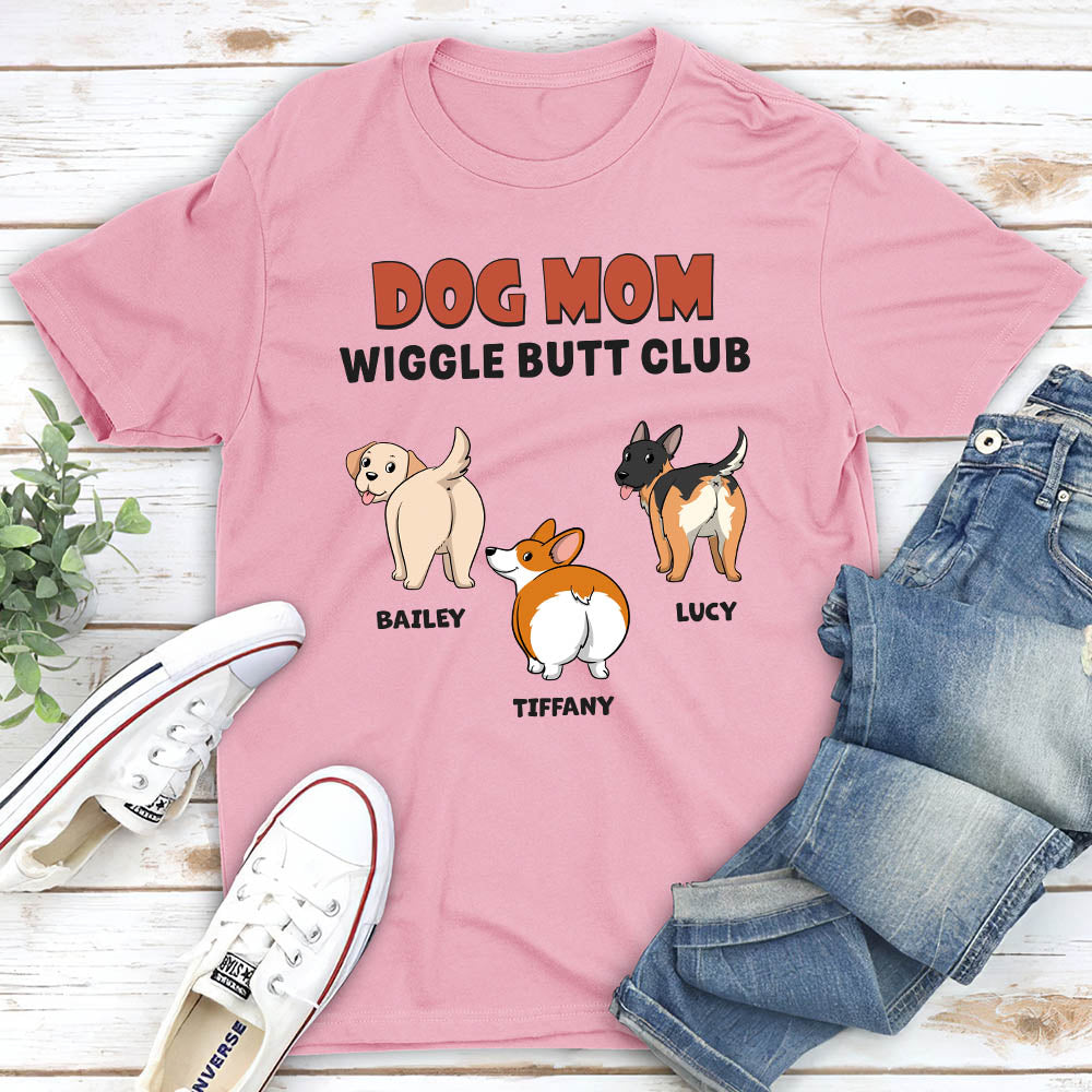 Wiggle Butt Club 2 - Customizable Unisex Personalized T - shirt for Pet Lovers