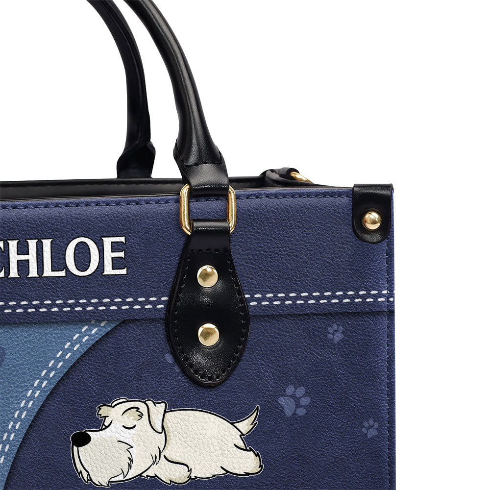 Personalized Custom Leather Bag: 'This Human Belongs To' - Show Your Love for Fur Babies