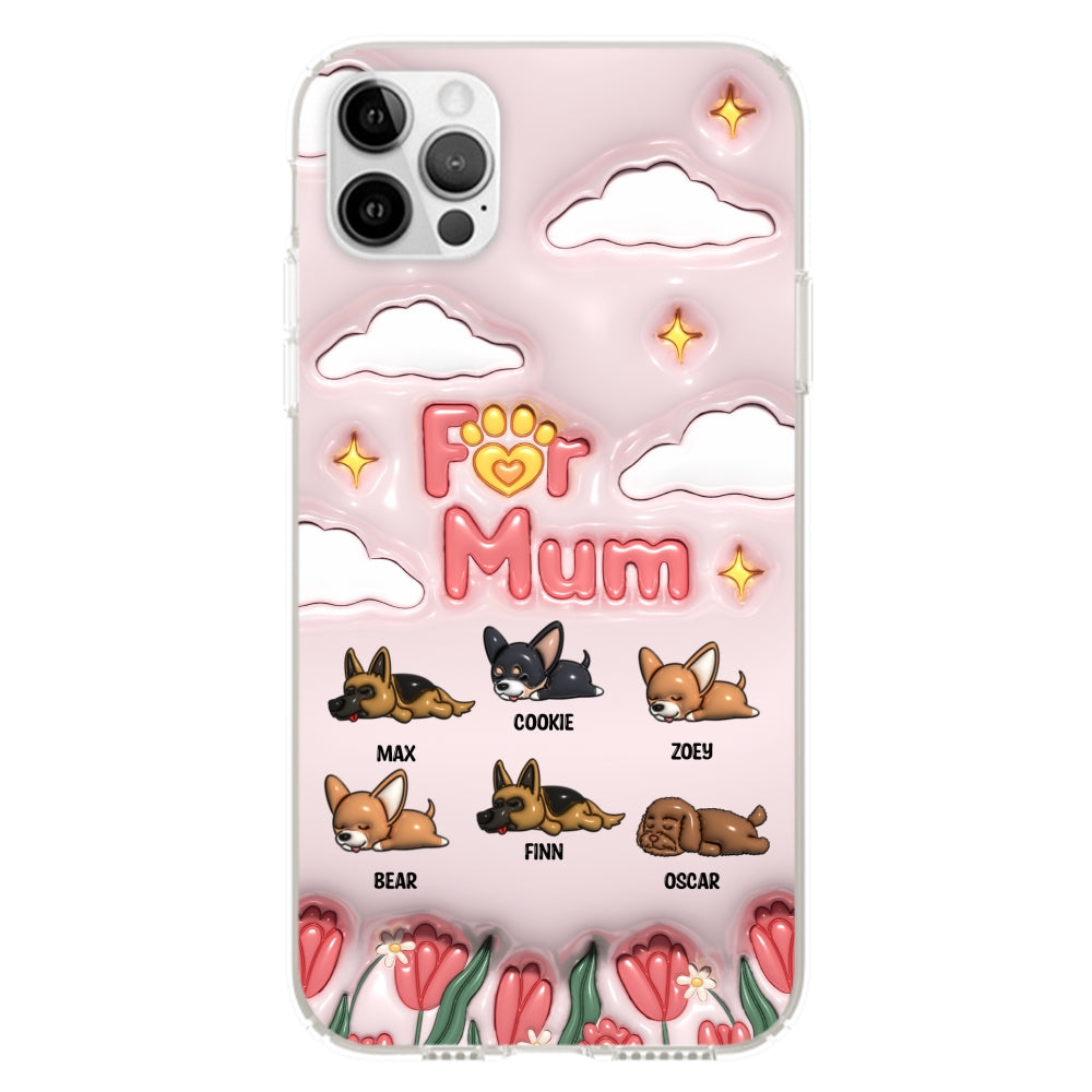 Personalized 3D Inflated Effect Phone Case - Show Your Love for Fur Moms