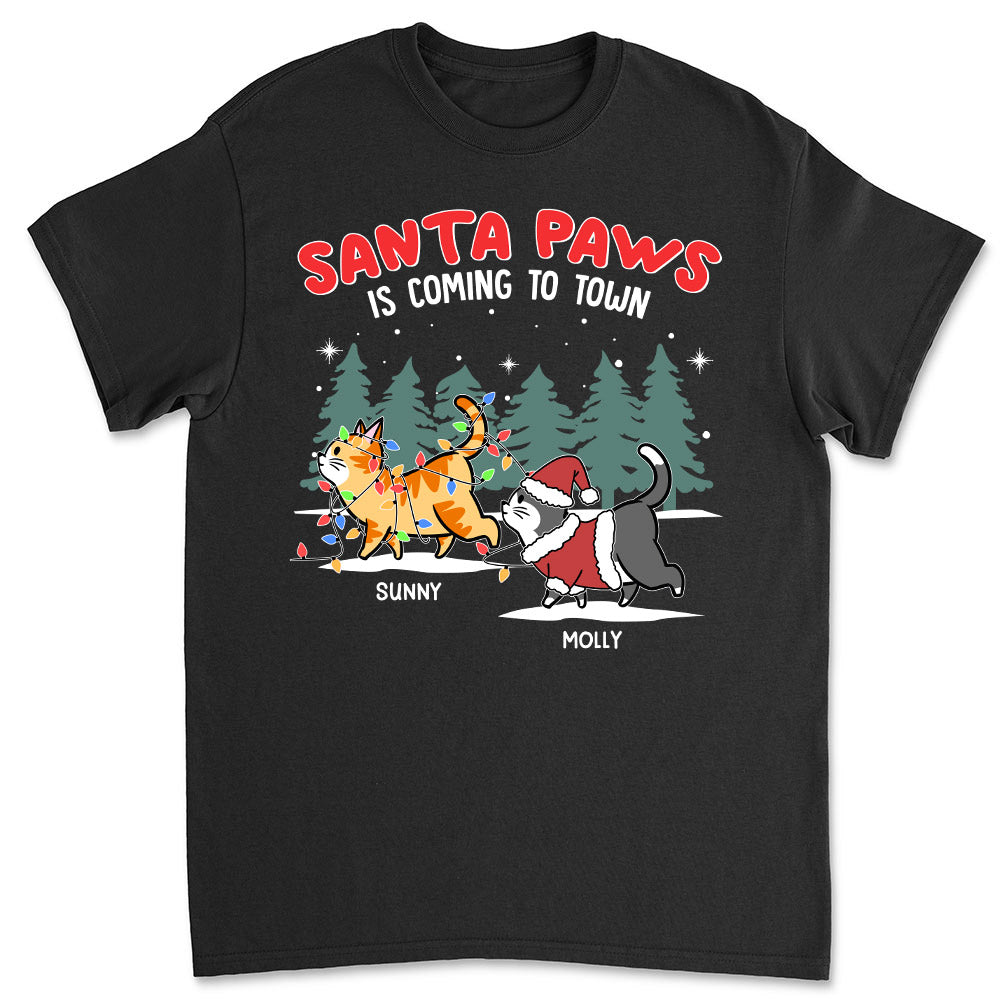 Santa Paws - Customizable Unisex Personalized T - shirt for Pet Lovers