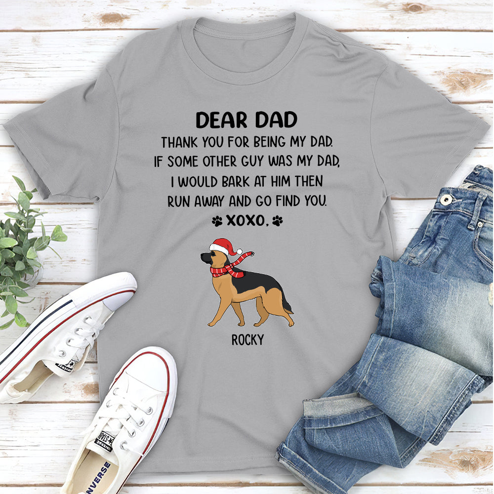 Dear Mom/Dad XoXo Christmas Personalized Unisex Custom T-shirt for Pet Lovers