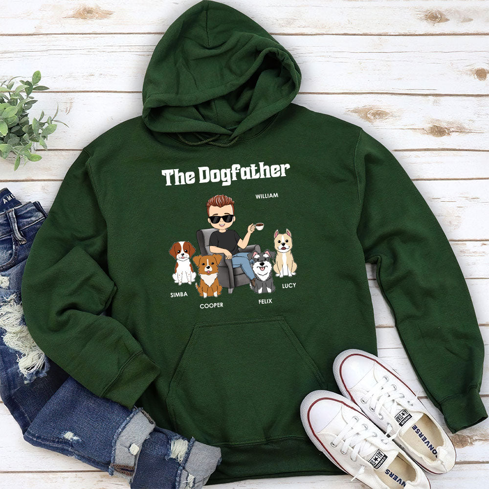 Customizable Cartoon Dog Parents Hoodie - Ideal Gift for Pet Lovers