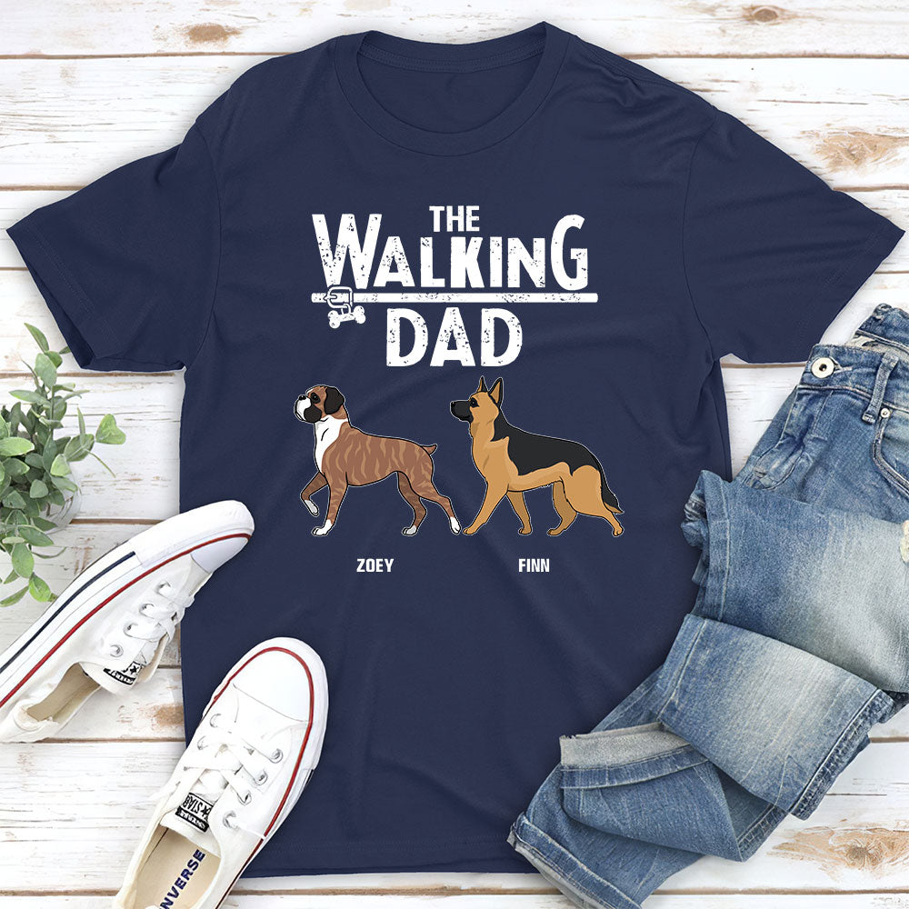 Customizable Unisex Personalized T-shirt for Pet Lovers - Walking Dad Mom Design