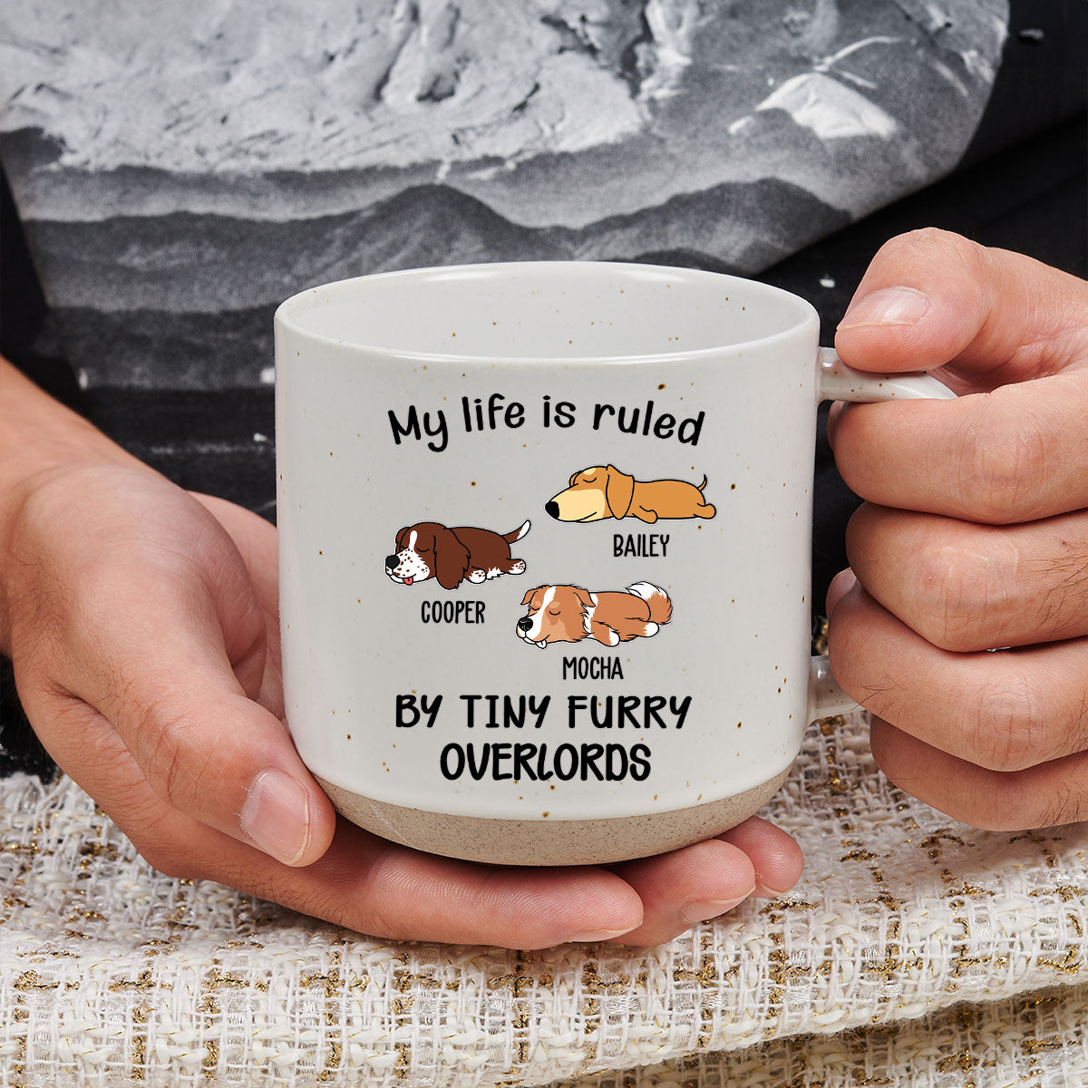 Personalized Ver Dog Ceramic Mug - Ruled By Tiny Furry Overlords