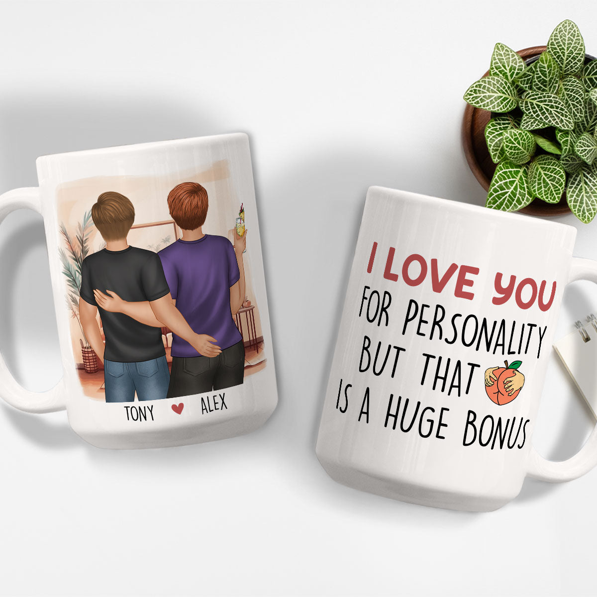 Exclusive Personalized Custom Coffee Mug - Ideal Couple Gift
