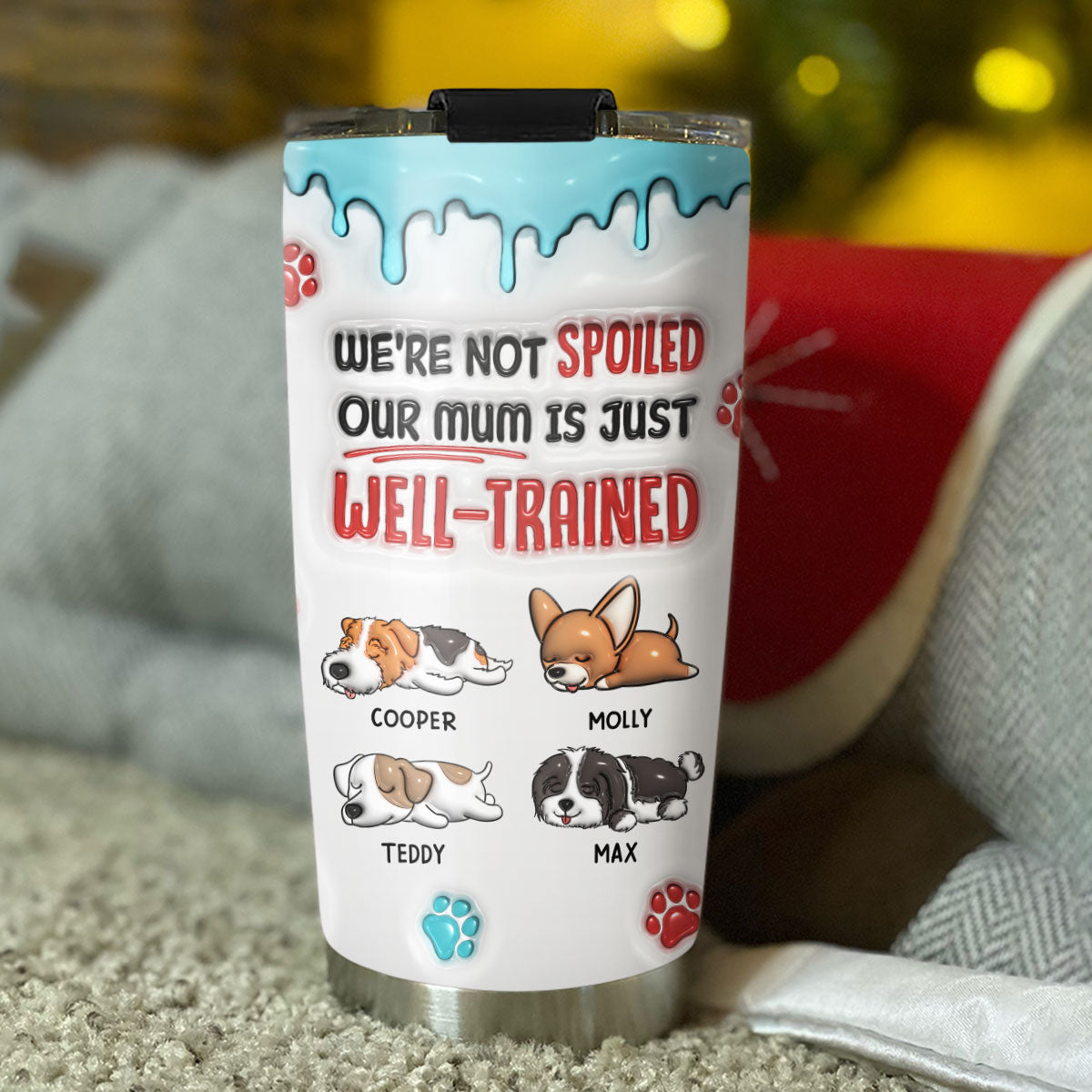 Well-Trained Personalized 3D Inflated Effect Custom Tumbler for All Occasions