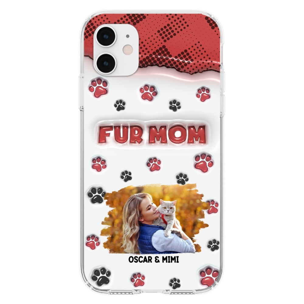 Fur Mom Personalized 3D Inflated Effect Custom Photo Phone Case