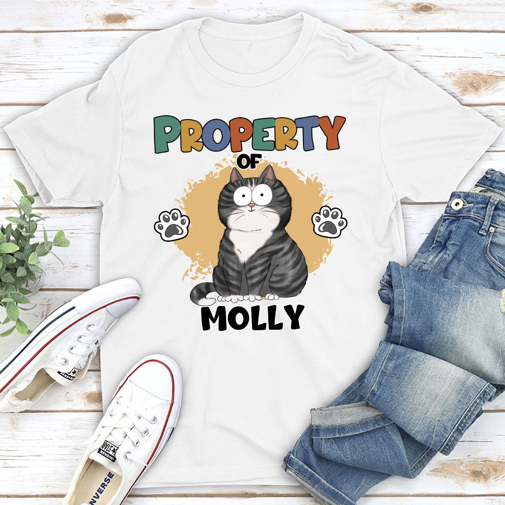 My Cat's Property - Customizable Unisex Personalized T - shirt for Pet Lovers