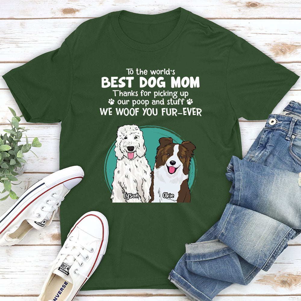 Personalized Thank You Dog Mom and Dad Unisex T-shirt - Ideal Gift for Pet Lovers