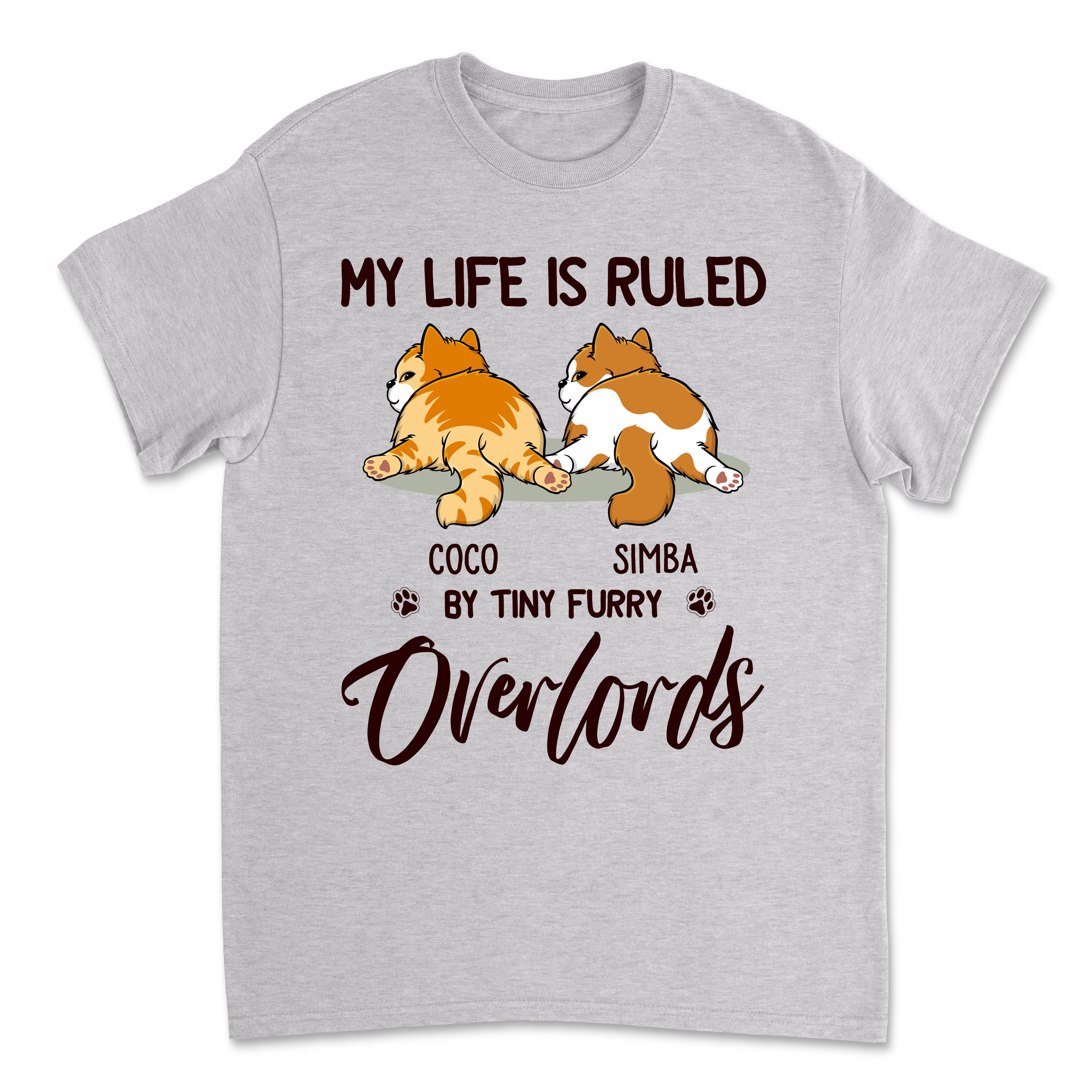 Personalized 'Cats Rule My Life' Unisex T-Shirt - Ideal Gift for Pet Lovers