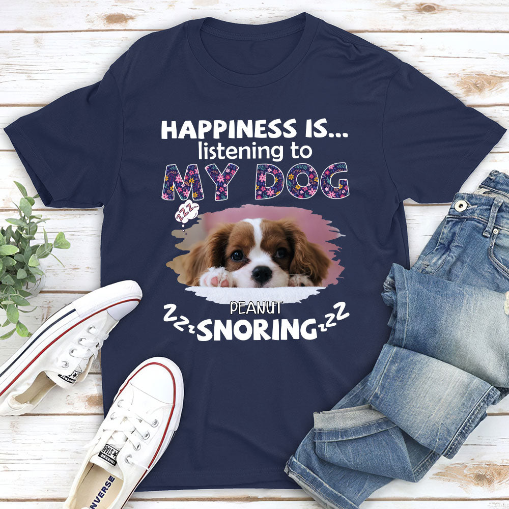 Personalized My Dog Snoring Unisex T-shirt - Ideal Gift for Pet Lovers