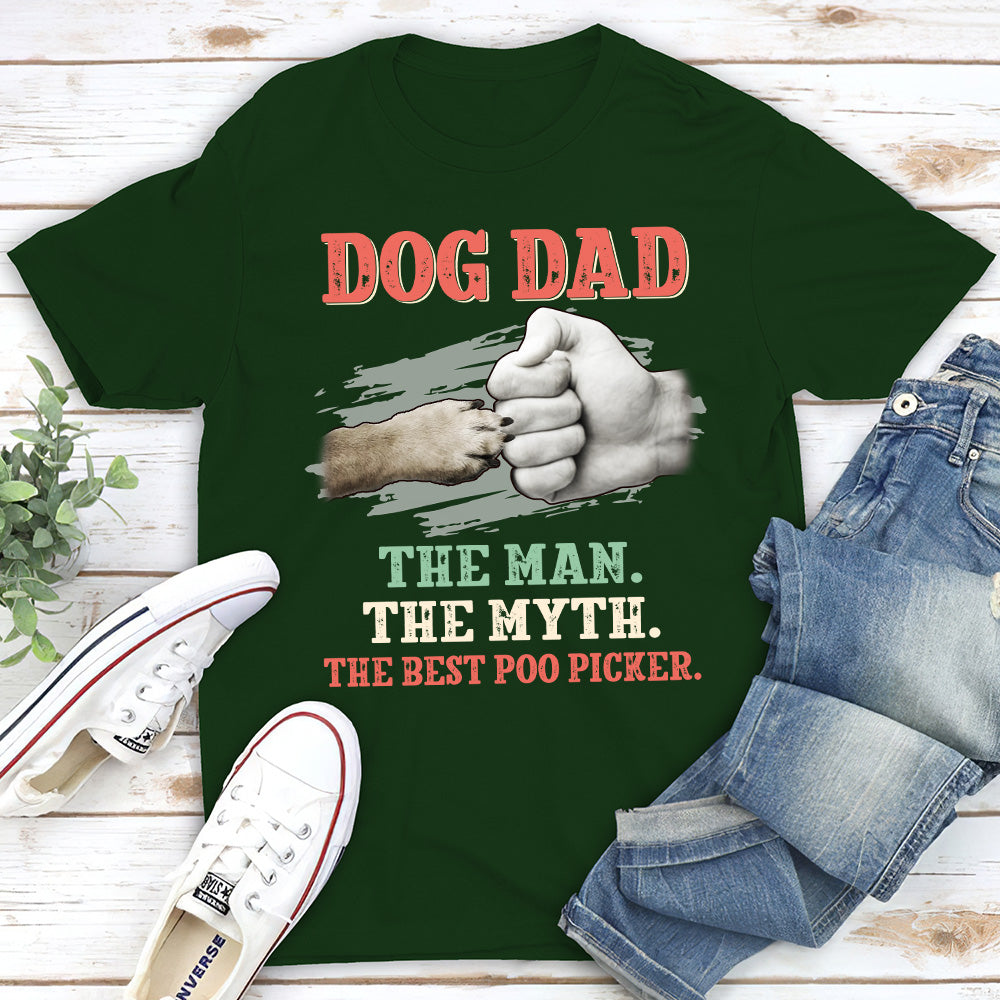 Unique Dog Dad Poo Picker Classic Unisex Cotton T-shirt