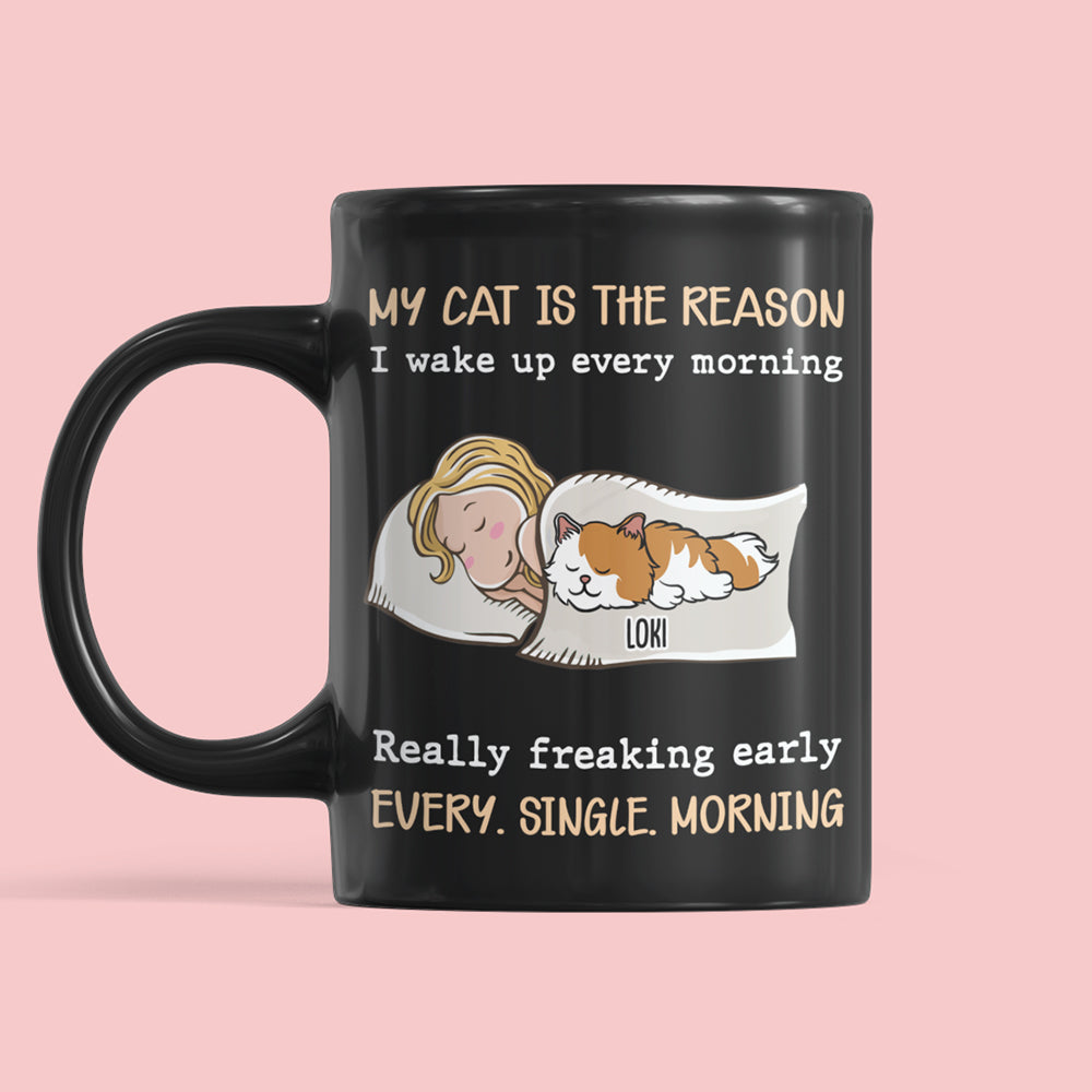 Personalized 'My Cat Is The Reason' Custom Coffee Mug - Ideal Gift for Pet Lovers