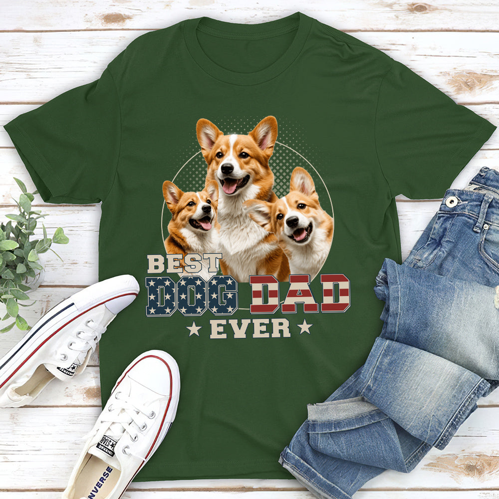 Custom Photo Ultimate Dog and Cat Dad Personalized Unisex T - shirt: Ideal Gift for Pet Lovers