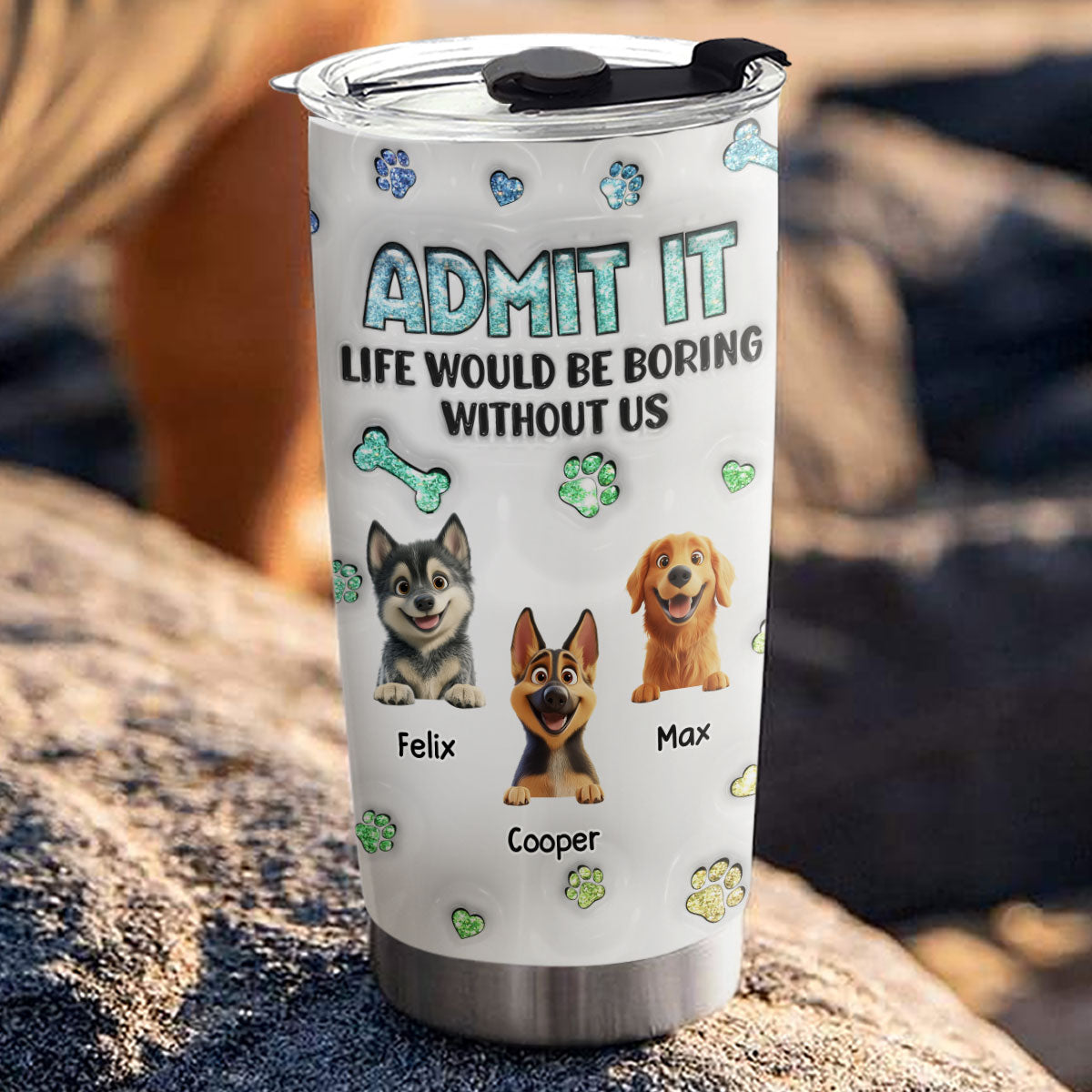 Personalized 3D Inflated Effect Custom Tumbler: Beat Boredom with Style