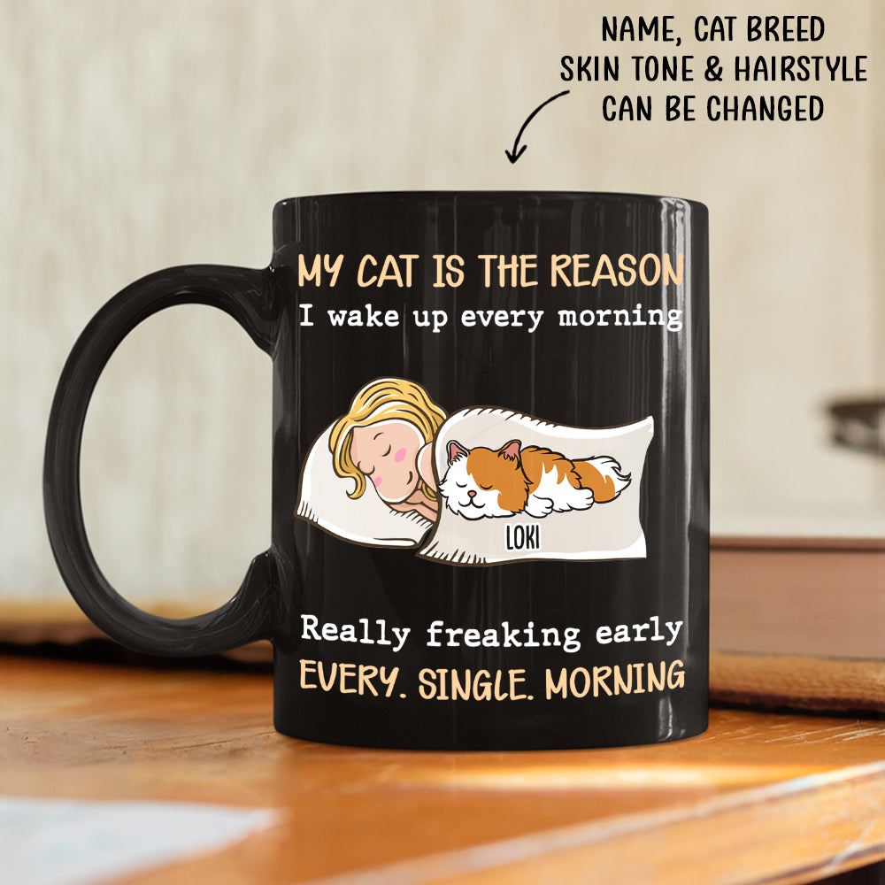 Personalized 'My Cat Is The Reason' Custom Coffee Mug - Ideal Gift for Pet Lovers