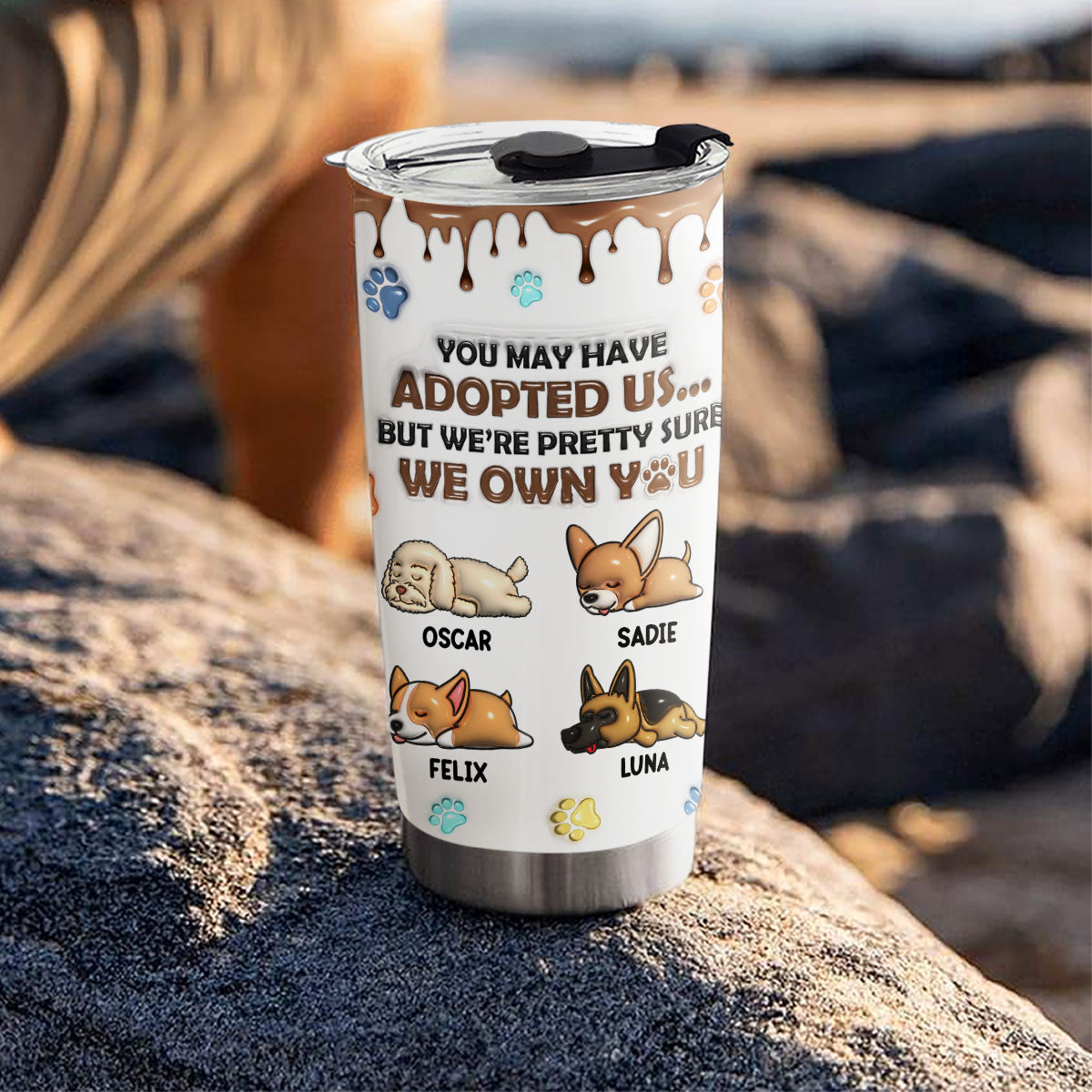 Personalized 3D Inflated Effect Stainless Steel Tumbler - Express Your Style