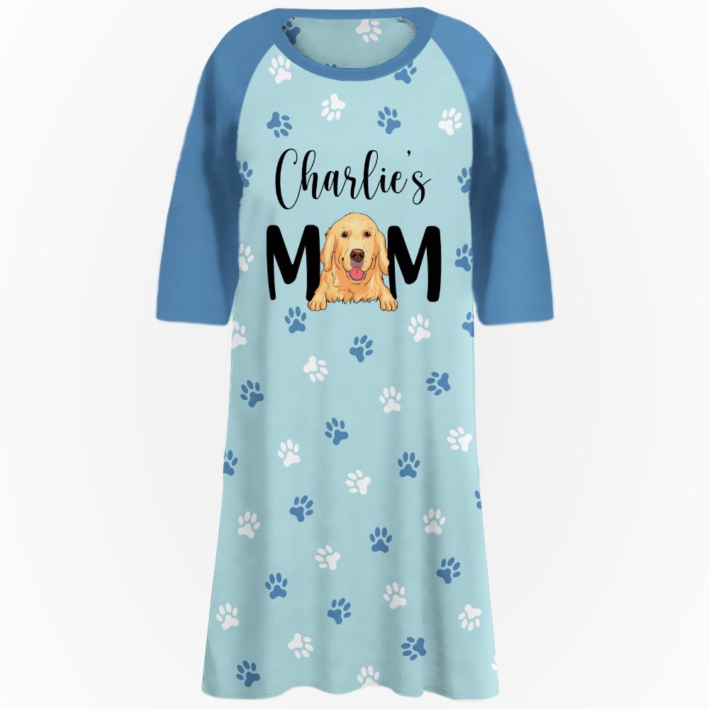 Personalized 3/4 Sleeve Dog Mom Dress - Unique & Customizable