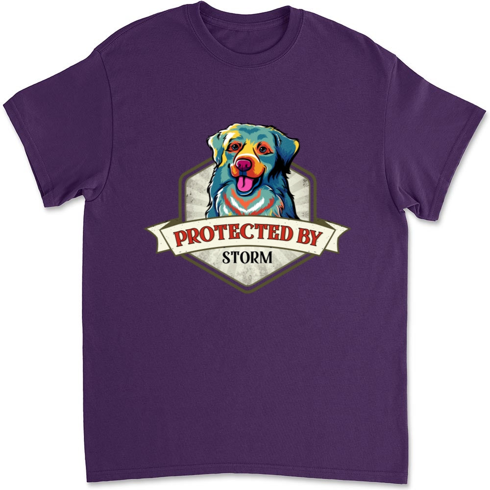 Exclusive Personalized Unisex 'Protected By Dogs' T-Shirt - Ideal Gift for Pet Lovers