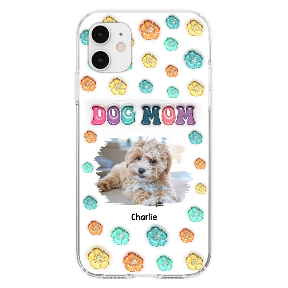 Customizable 3D Inflated Effect Dog Mom Summer Photo Personalized Phone Case