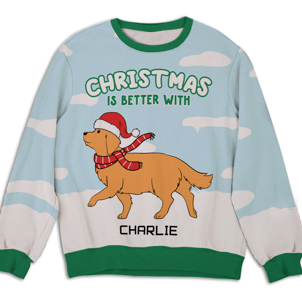Exclusive Personalized All-Over-Print Christmas Sweatshirt for Pet Lovers