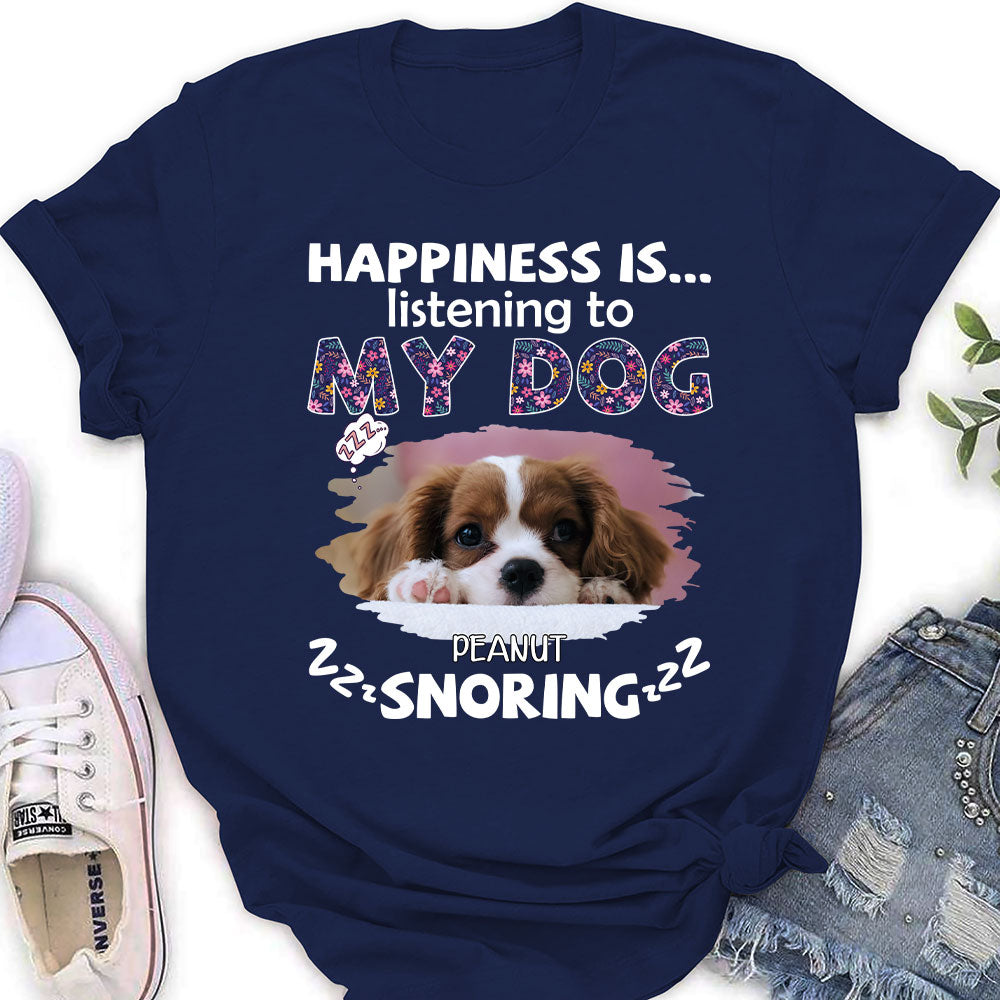 Personalized My Dog Snoring Women's Custom T-shirt - Ideal Gift for Pet Lovers