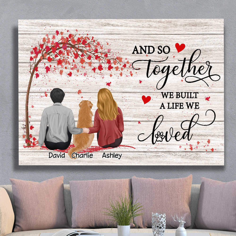 Personalized Custom Canvas Print: Together We Built - Ideal for Pet Lovers