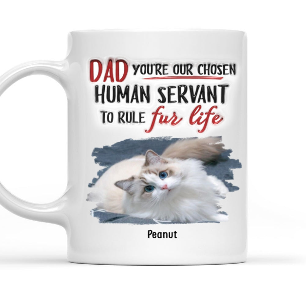 Personalized 3D Inflated Effect Custom Mug with Your Chosen Human Servant Photo
