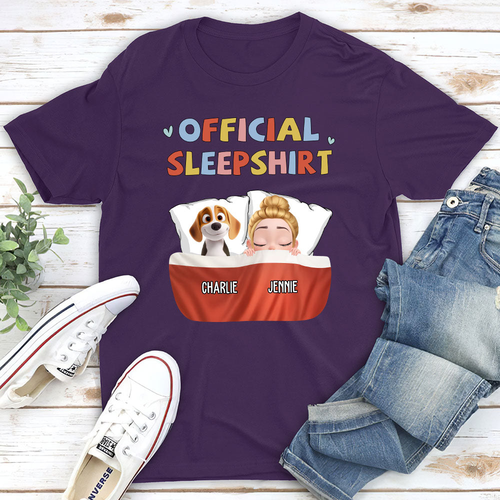 New Style Personalized Custom Unisex Sleeping Dog Sleepshirt - Ideal Gift for Pet Lovers