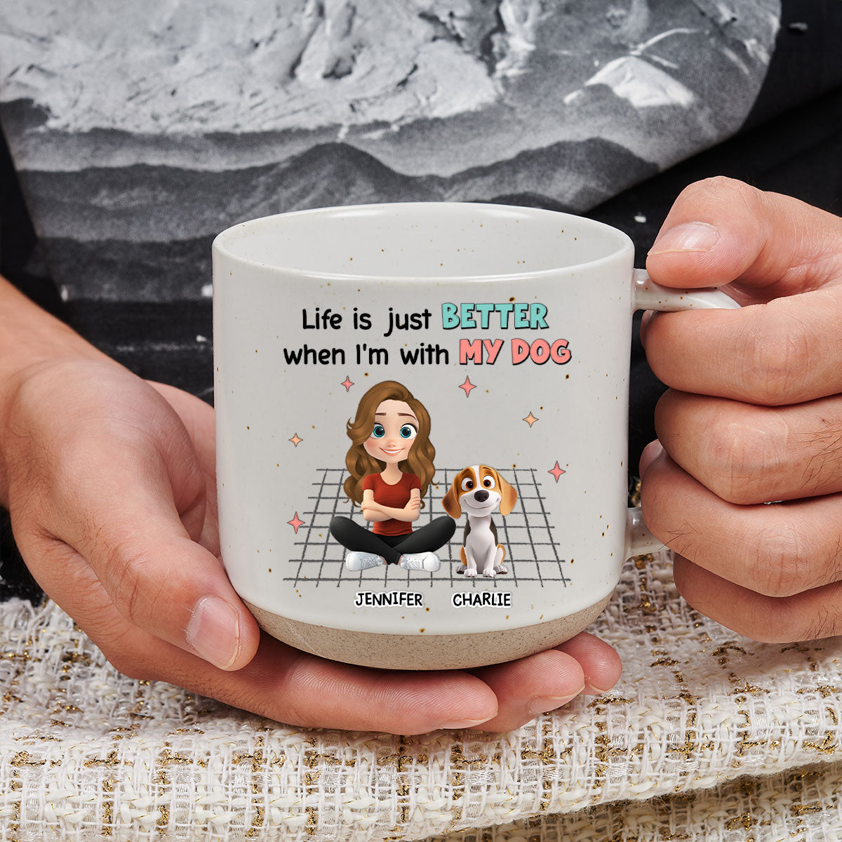 Personalized Custom Ceramic Mug: Make Life Better with Your Dogs