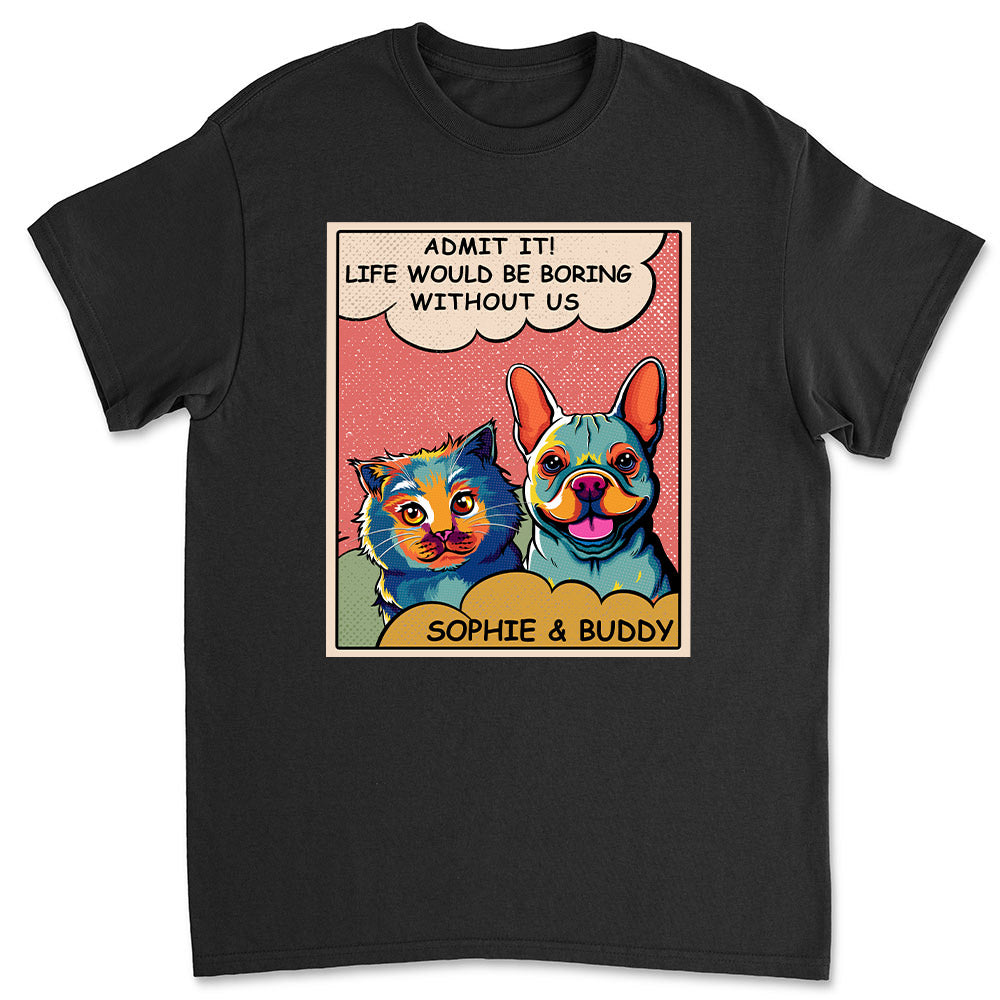 Personalized Dog Pop Art Premium T - shirt: Ideal Gift for Pet Lovers