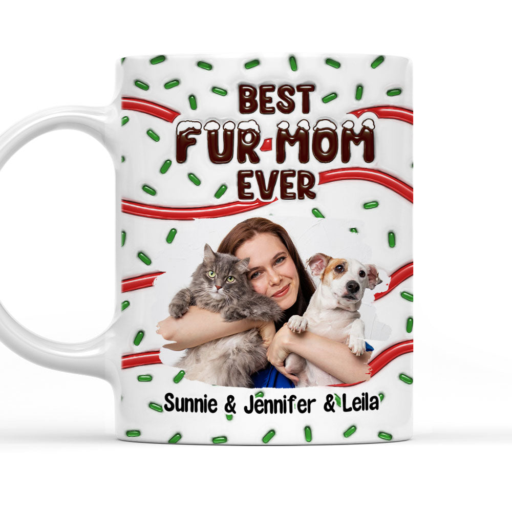 Personalized 3D Inflated Effect Ceramic Mug - Ideal Gift for Fur Moms with Custom Photos