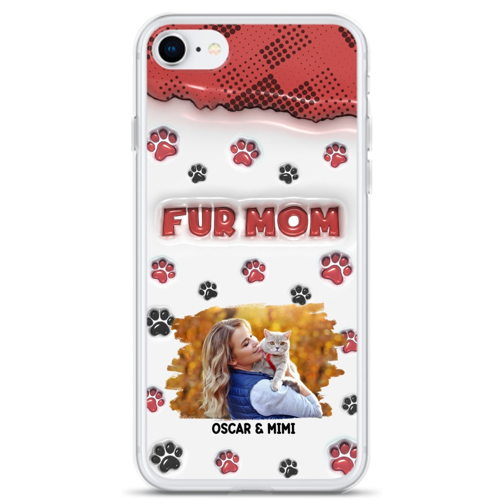 Fur Mom Personalized 3D Inflated Effect Custom Photo Phone Case