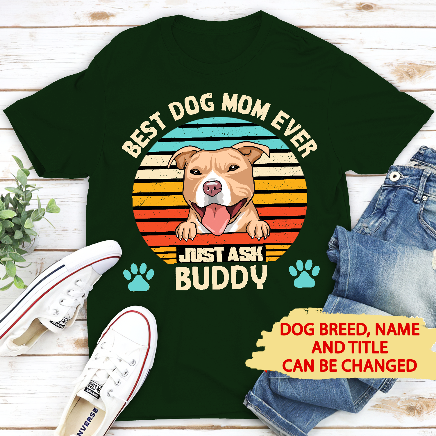 Best Dog Dad/Mom Personalized Custom Unisex T-shirt - Ideal Gift for Pet Lovers